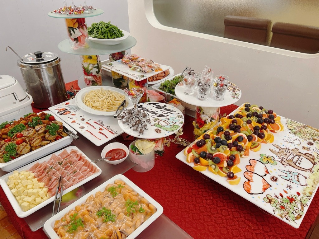 二次会ビュッフェの料理